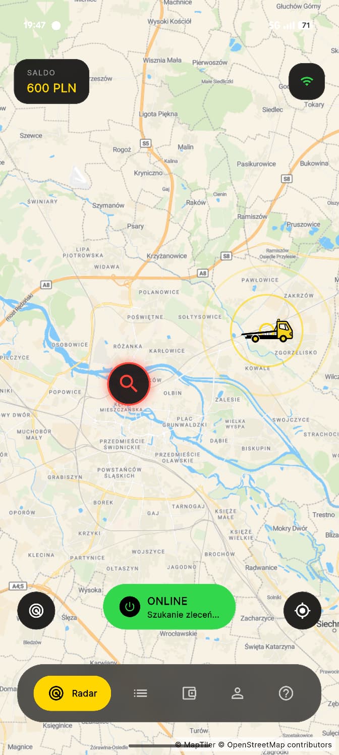 Radar kierowcy ONLINE